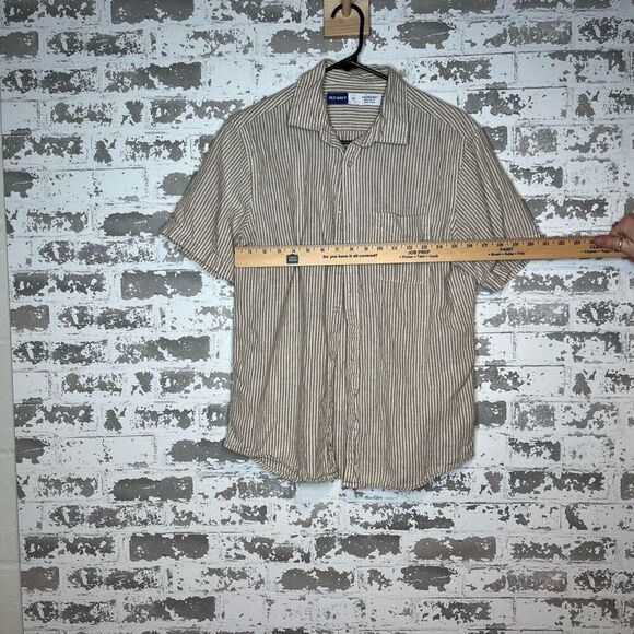 Old navy | women linen striped button down shirt - Picture 6 of 8